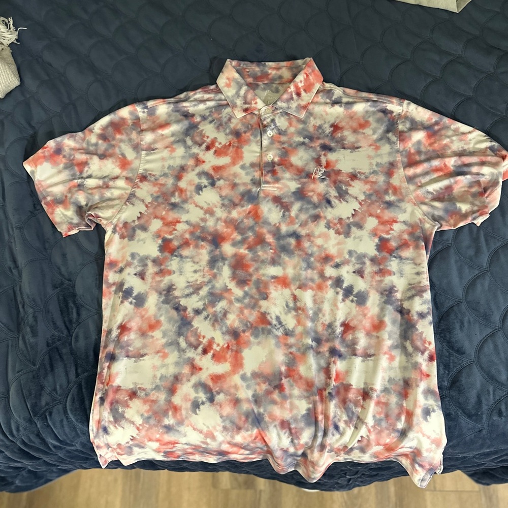 Men's Multicolor Tie-Dye Polo Shirt
